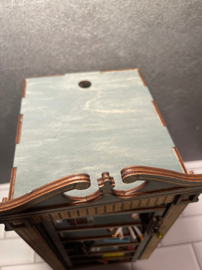 Gothic Bookshelf Book Nook Diorama with a Hidden Room (Medieval)