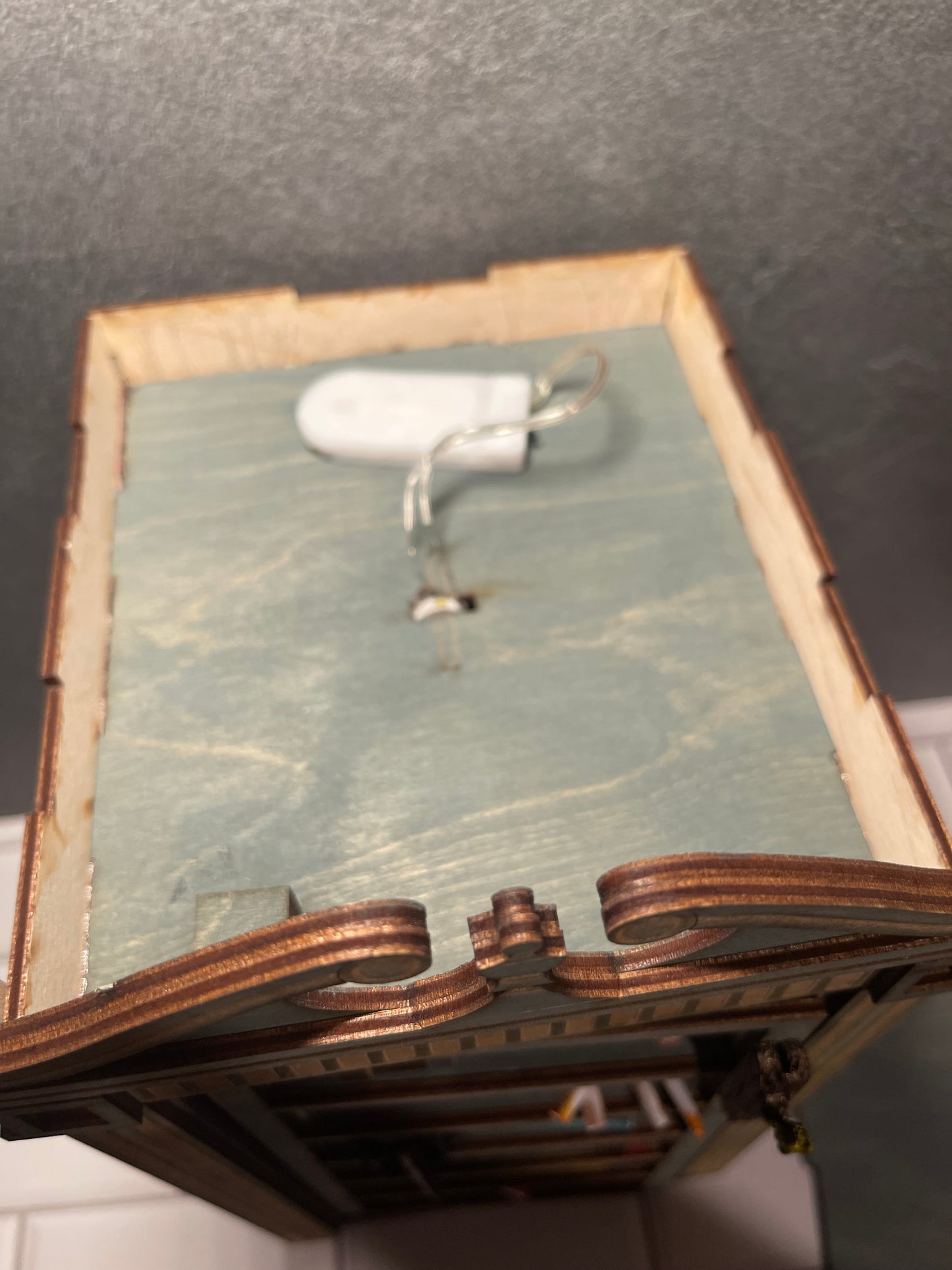 Gothic Bookshelf Book Nook Diorama with a Hidden Room (Medieval)