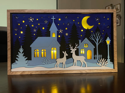 Winter Scene Sign (Pre-Lit)