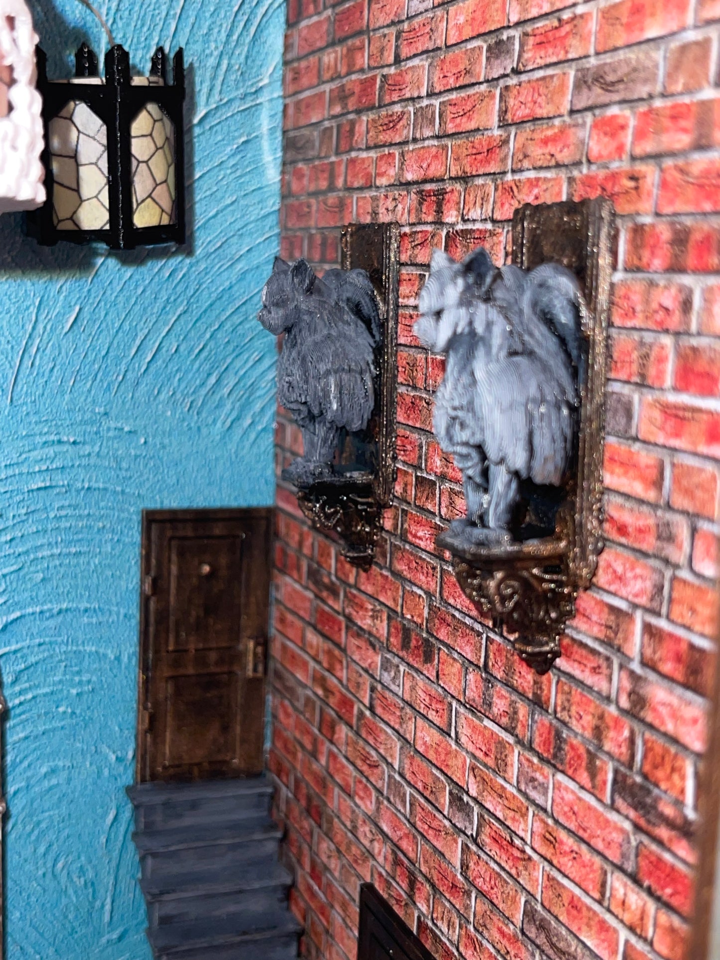 Gothic Bookshelf Book Nook Diorama with a Hidden Room (Medieval)