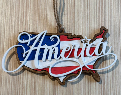 Patriotic USA Ornaments
