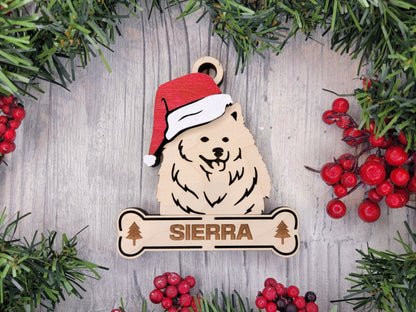 Santa Dogs - Personalized Christmas Ornaments: Breeds A - D