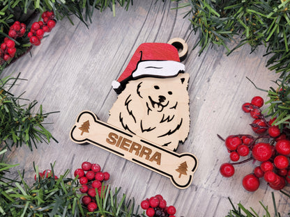 Santa Dogs - Personalized Christmas Ornaments: Breeds A - D