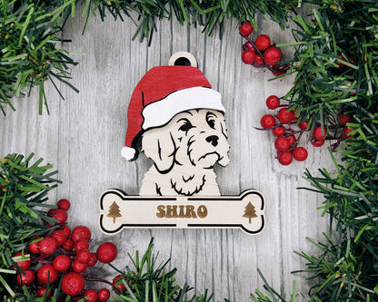 Santa Dogs - Personalized Christmas Ornaments: Breeds A - D