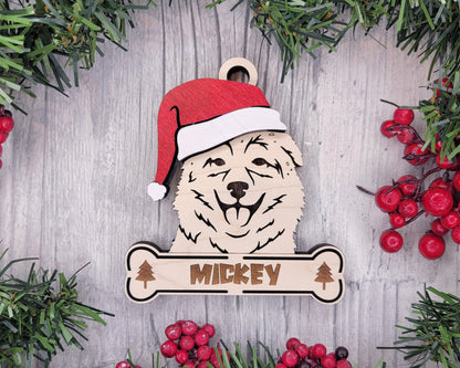 Santa Dogs - Personalized Christmas Ornaments: Breeds A - D