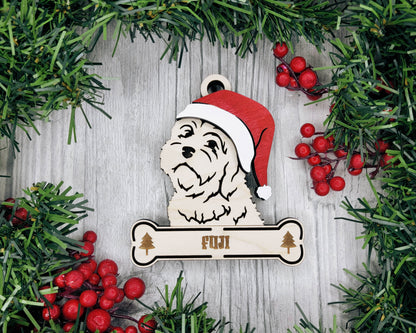 Santa Dogs - Personalized Christmas Ornaments: Breeds A - D