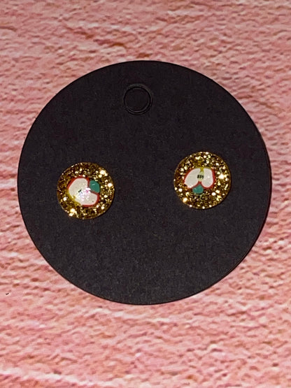 Fun Stud Earrings - Sparkling Acrylic with Food Shapes