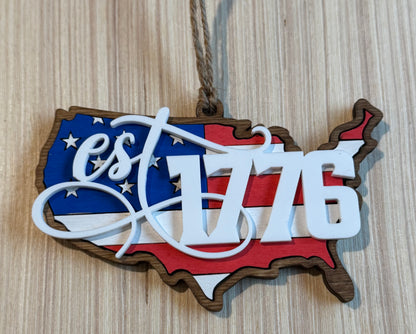 Patriotic USA Ornaments