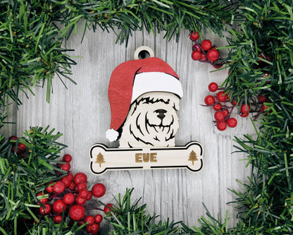 Santa Dogs - Personalized Christmas Ornaments: Breeds A - D