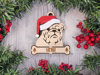 Santa Dogs - Personalized Christmas Ornaments: Breeds A - D