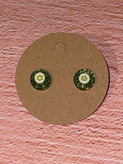 Fun Stud Earrings - Sparkling Acrylic with Food Shapes