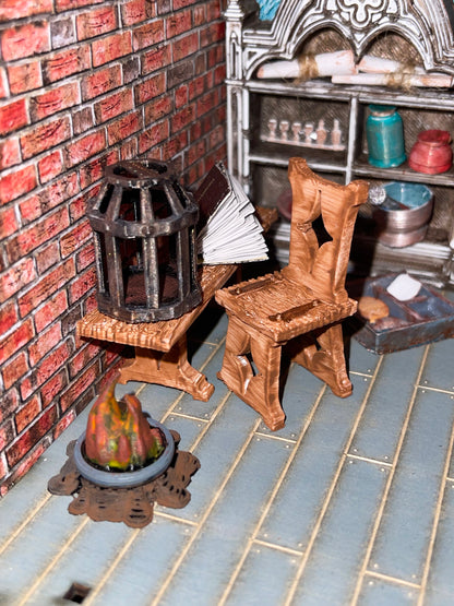 Gothic Bookshelf Book Nook Diorama with a Hidden Room (Medieval)