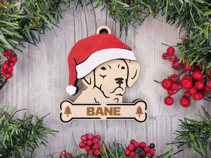 Santa Dogs - Personalized Christmas Ornaments: Breeds A - D