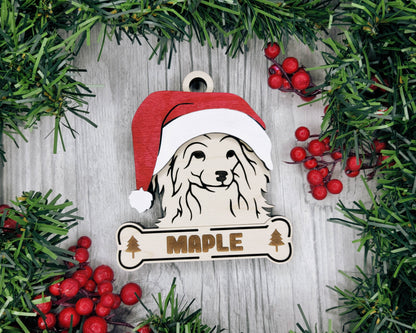 Santa Dogs - Personalized Christmas Ornaments: Breeds A - D