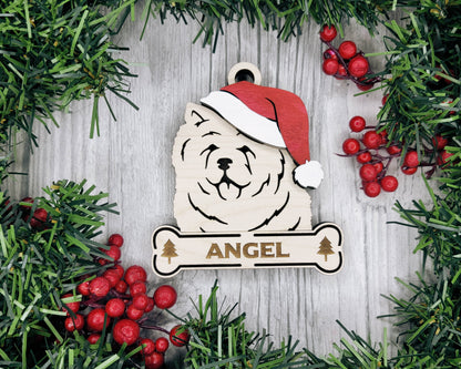 Santa Dogs - Personalized Christmas Ornaments: Breeds A - D