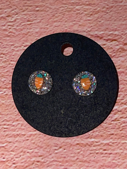 Fun Stud Earrings - Sparkling Acrylic with Food Shapes