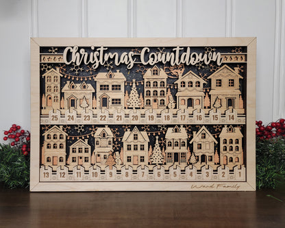 Christmas Village Countdown - Personalized!