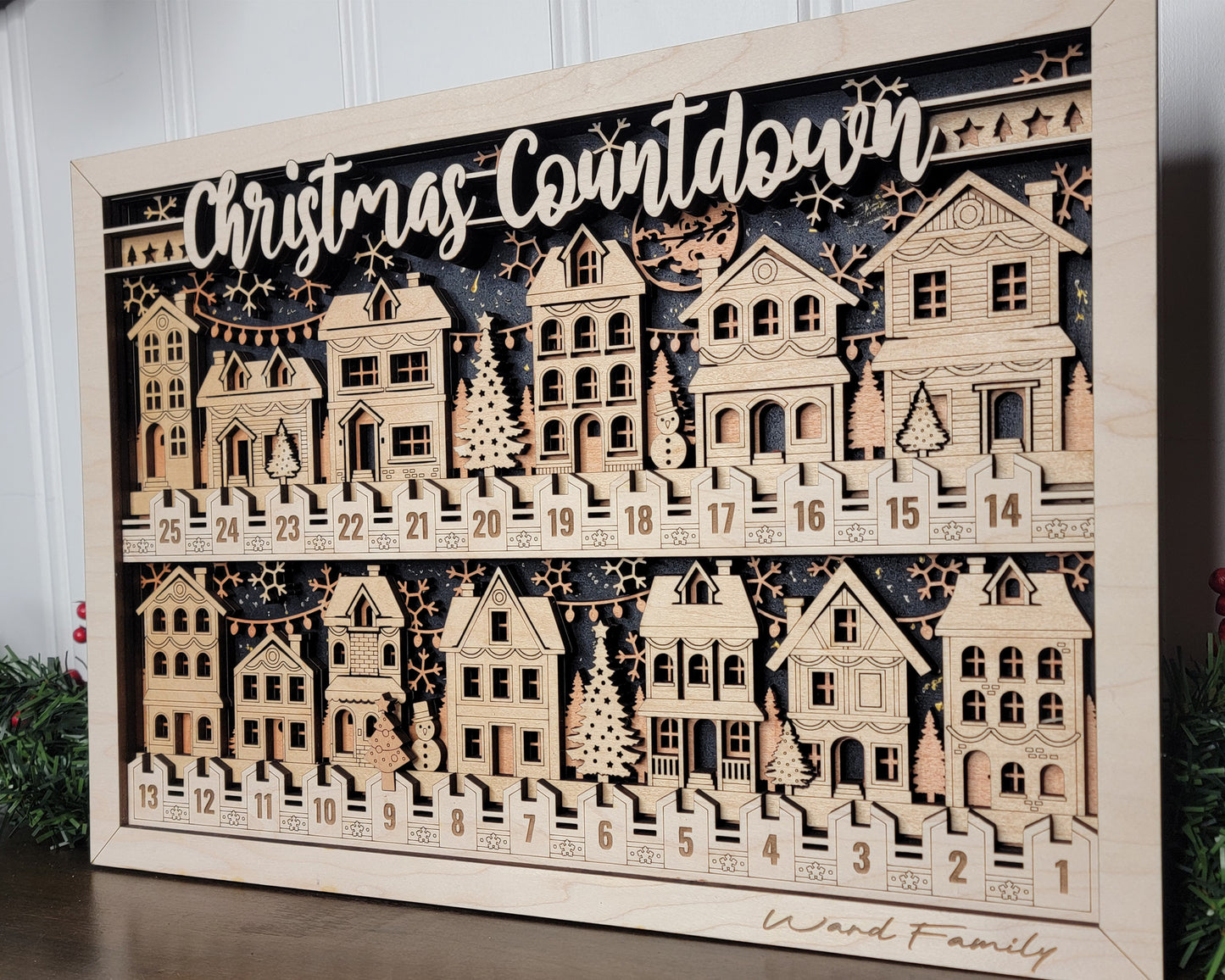 Christmas Village Countdown - Personalized!