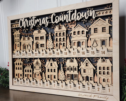 Christmas Village Countdown - Personalized!