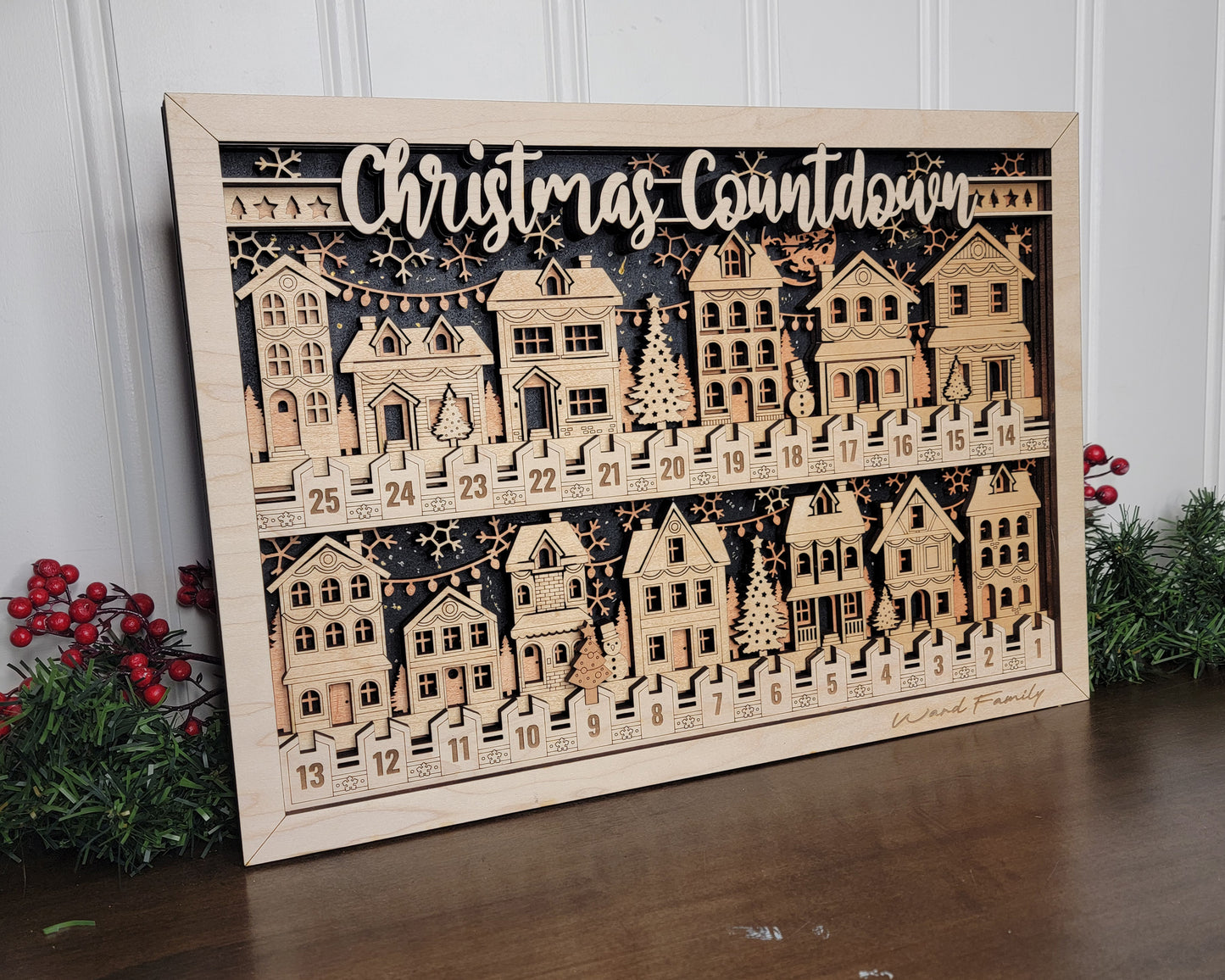 Christmas Village Countdown - Personalized!