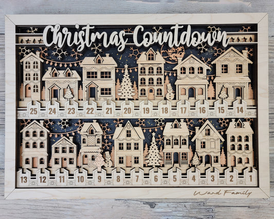Christmas Village Countdown - Personalized!