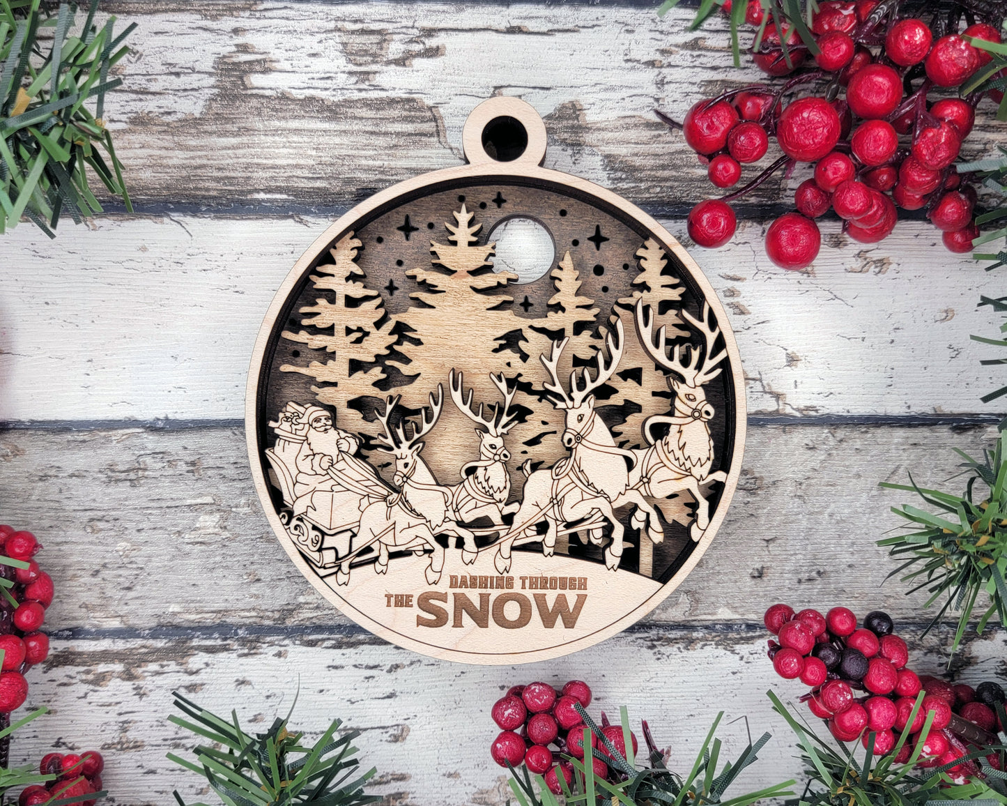 3D Christmas Scenes Ornaments