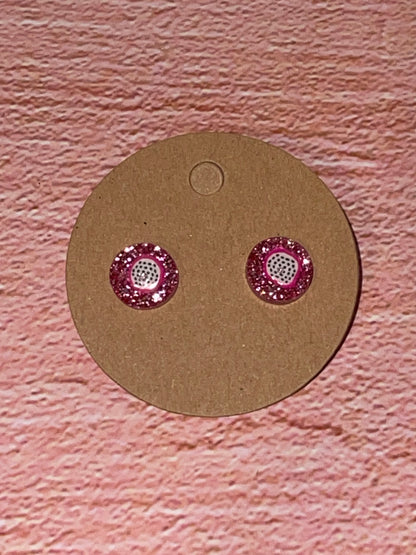 Fun Stud Earrings - Sparkling Acrylic with Food Shapes