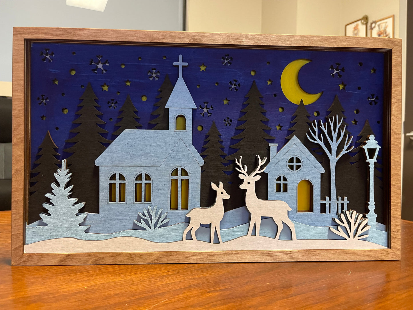 Winter Scene Sign (Pre-Lit)