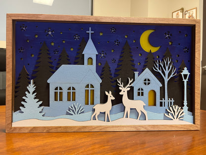 Winter Scene Sign (Pre-Lit)