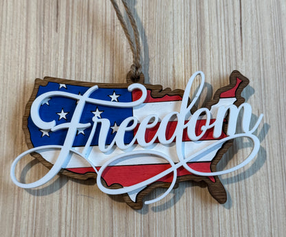 Patriotic USA Ornaments