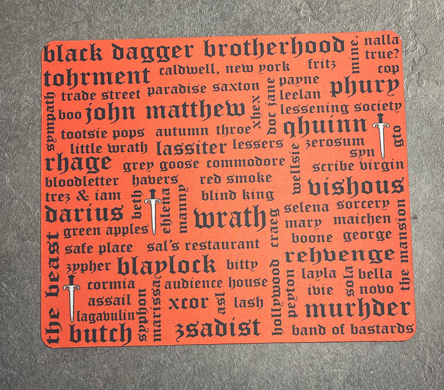 Black Dagger Brotherhood Mouse Pad