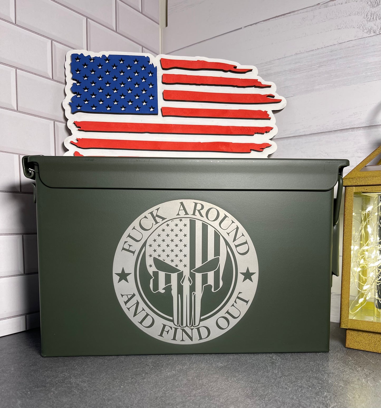 Metal 50 caliber Ammo Can, Personalized, Engraved, Military, Hunting, Storage