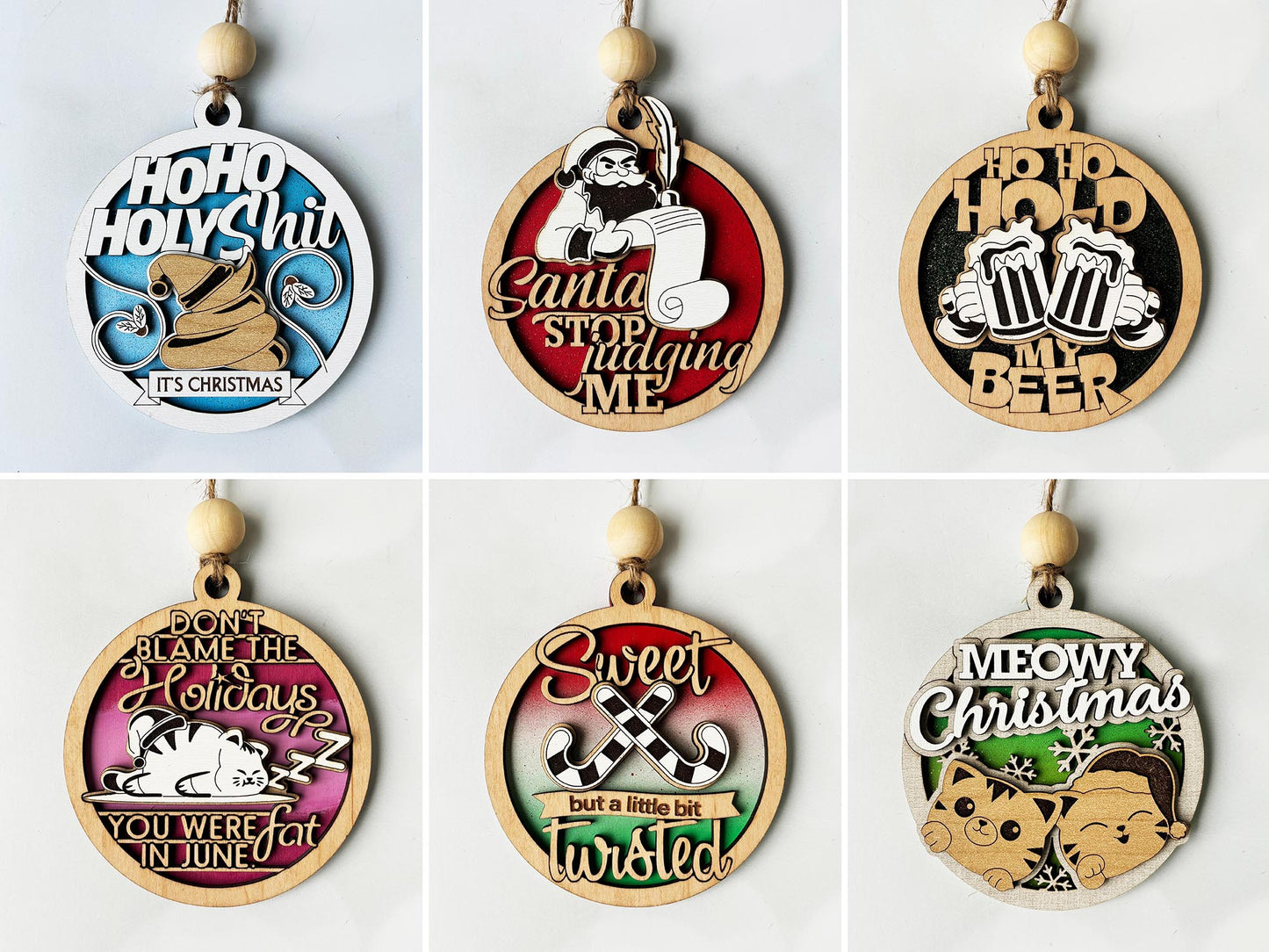 Sassy Christmas Tree Ornaments