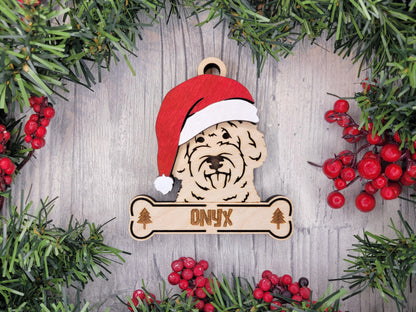 Santa Dogs - Personalized Christmas Ornaments: Breeds E - Z