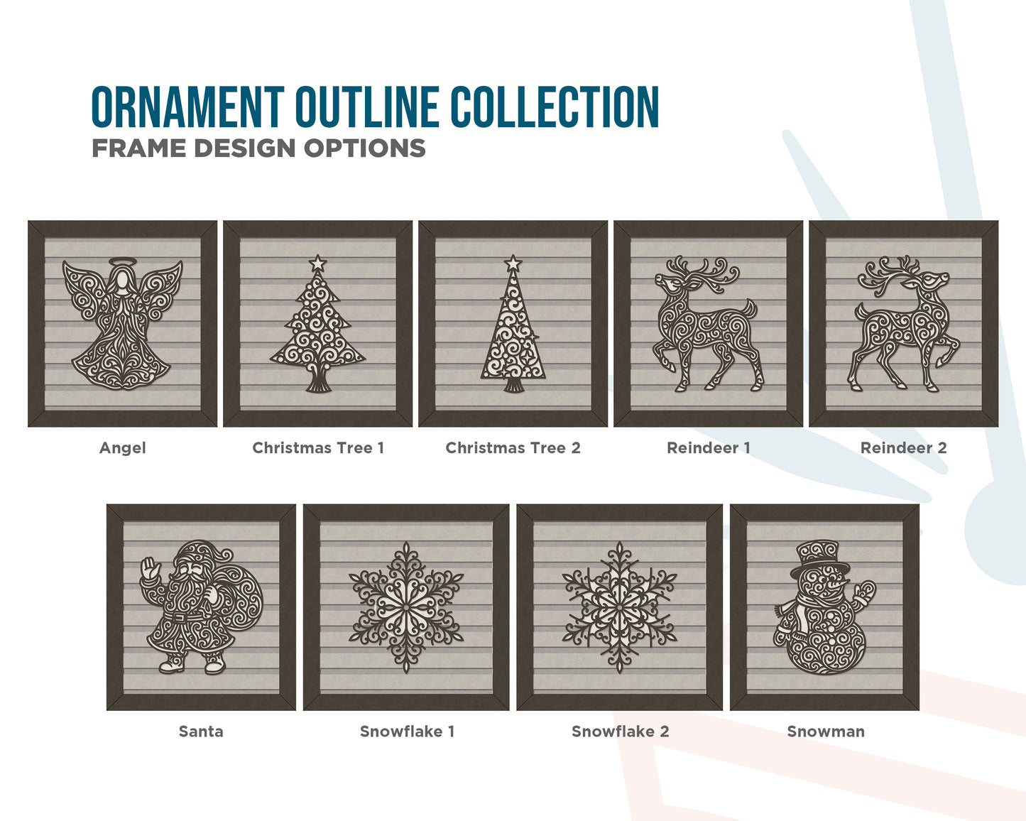 Winter Ornamental Outline Collection