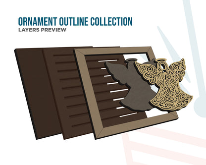 Winter Ornamental Outline Collection
