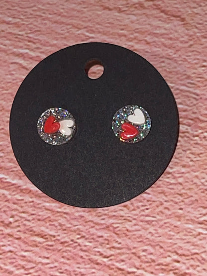 Fun Stud Earrings - Sparkling Acrylic with Nature Shapes