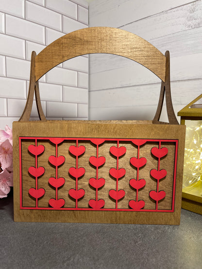 Interchangeable Basket - Valentine's Hearts Panels