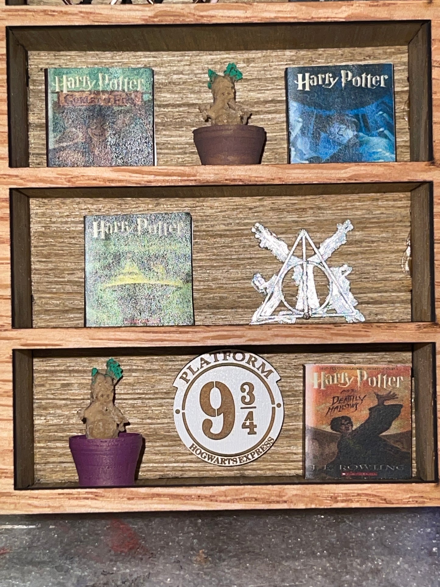 Bookshelf Book Nook with a Hidden Room - Wizarding Theme