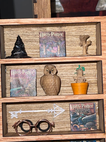 Bookshelf Book Nook with a Hidden Room - Wizarding Theme