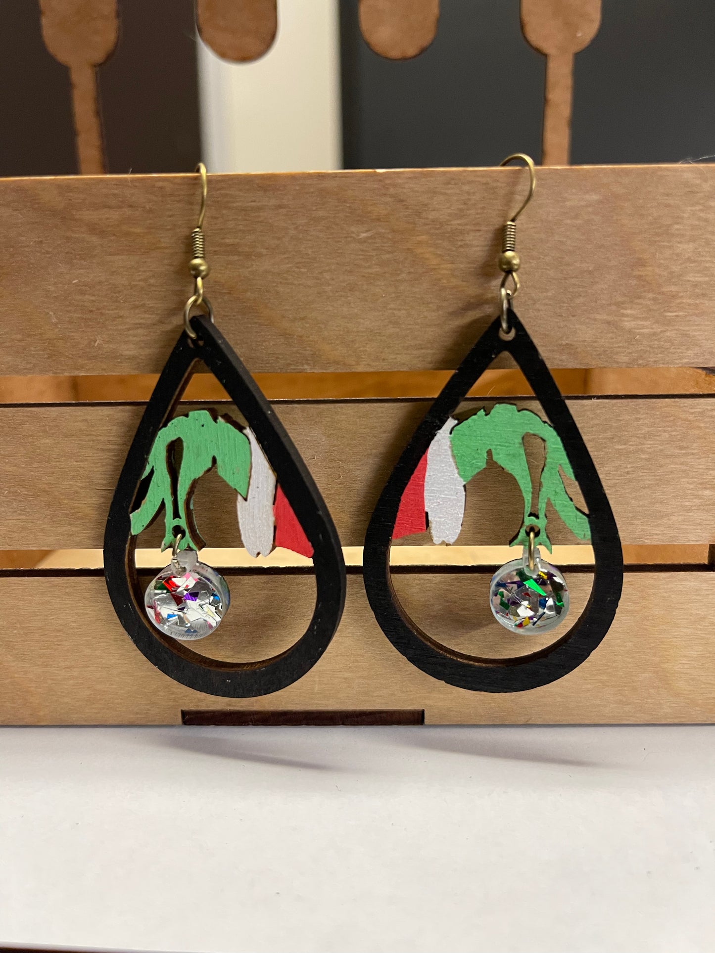 Grinch Hand Dangle Earrings