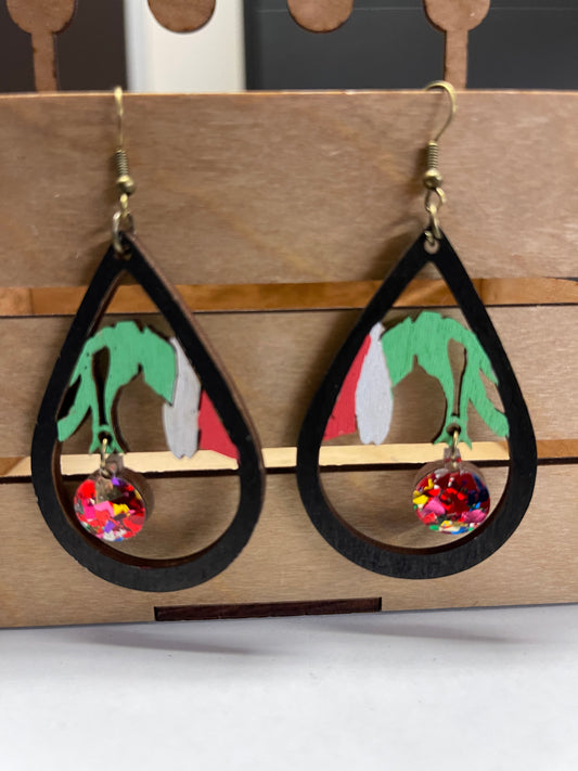 Grinch Hand Dangle Earrings