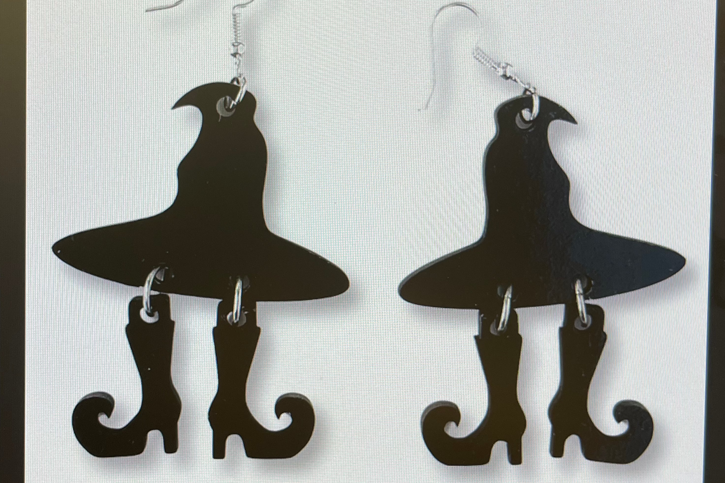 Witch Earrings with Dangle Boots