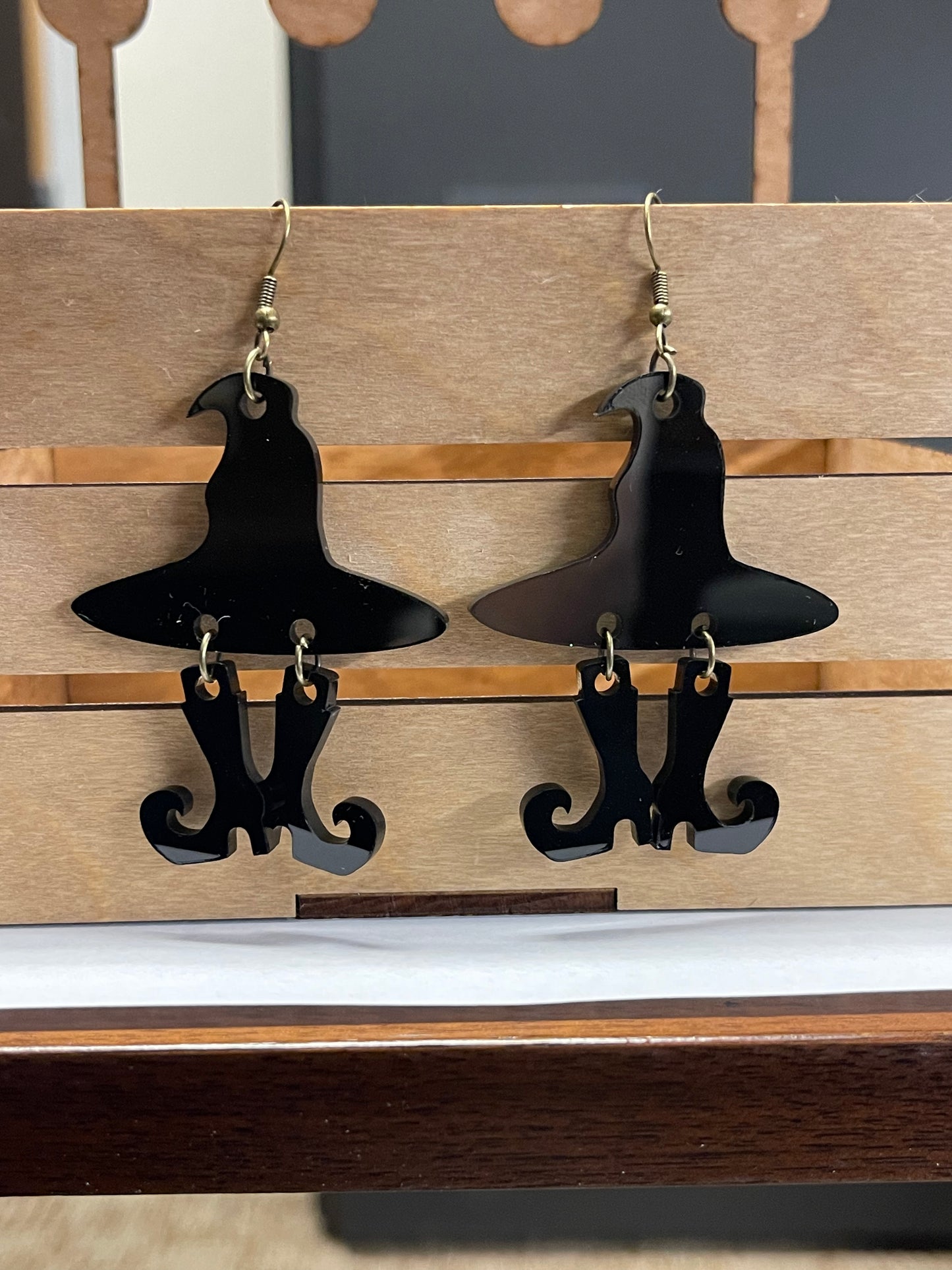 Witch Earrings with Dangle Boots