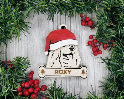 Santa Dogs - Personalized Christmas Ornaments: Breeds E - Z
