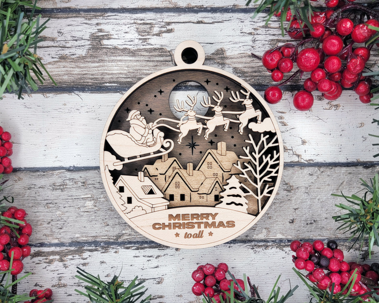 3D Christmas Scenes Ornaments