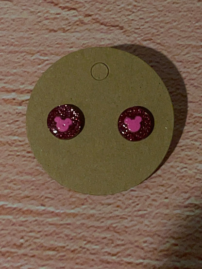 Fun Stud Earrings - Sparkling Acrylic with Nature Shapes