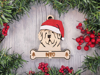 Santa Dogs - Personalized Christmas Ornaments: Breeds E - Z