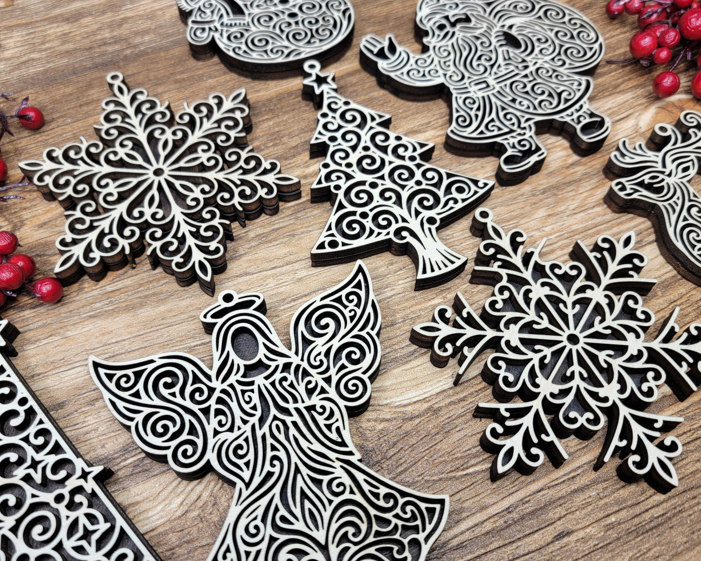 Winter Ornamental Outline Collection