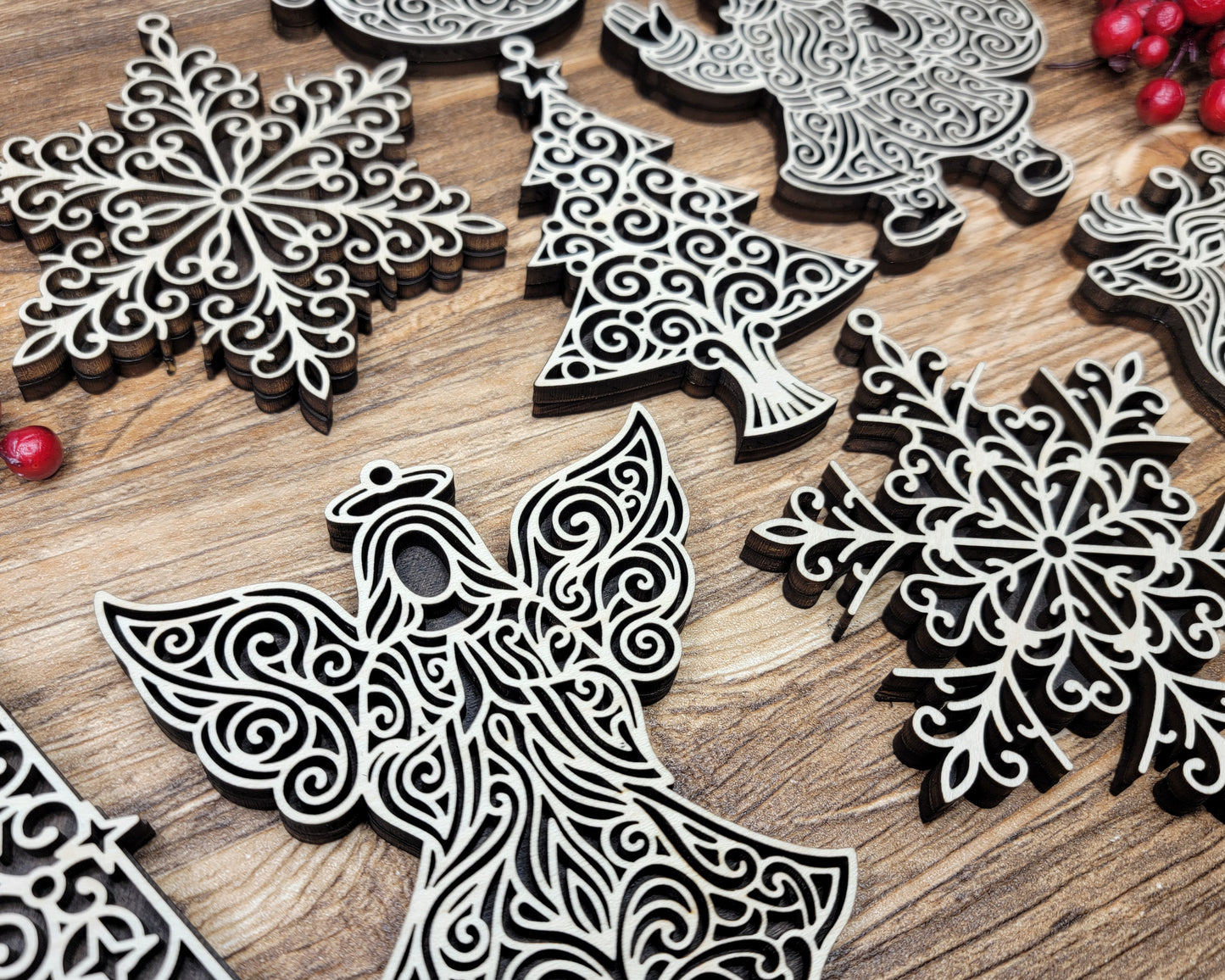Winter Ornamental Outline Collection